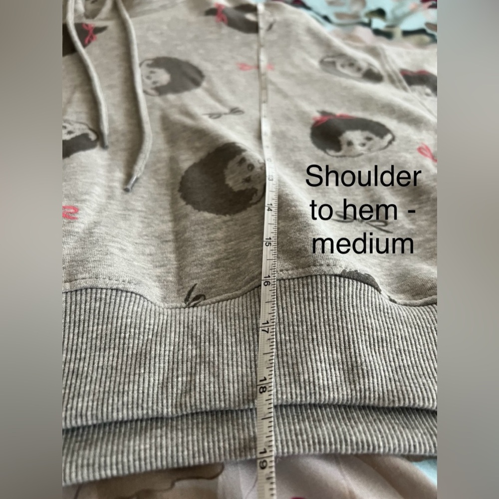Monchhichi Women’s Grey Cropped Oversized Hoodie - Picture 9 of 10